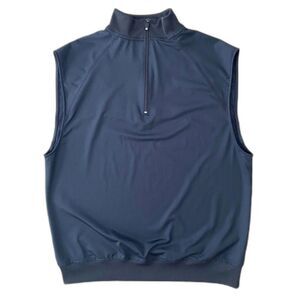 FootJoy Mens Black Golf Quarter Zip Vest Lightweight Size M
